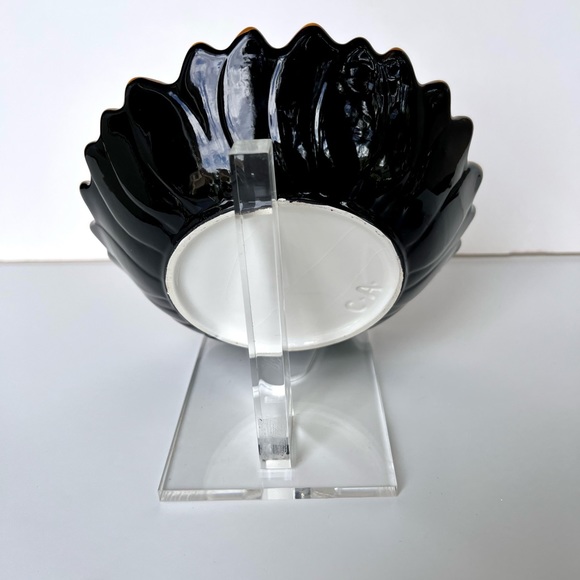 Sun Flower Garden Chip 'n Dip Server ceramic fruit bowl centerpiece decor - Picture 4 of 5